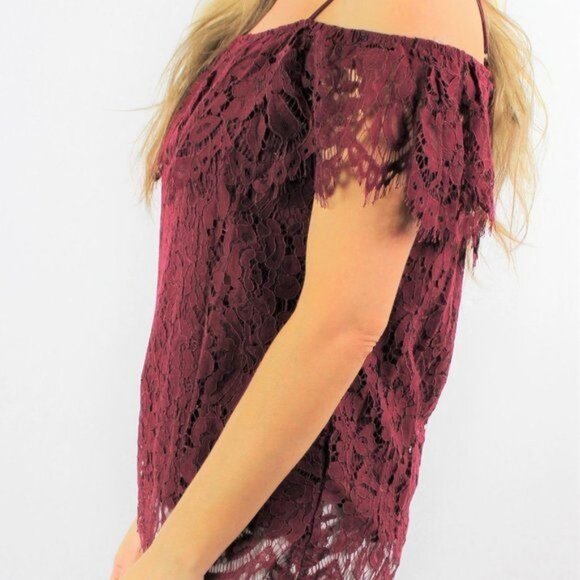 # 23 women's lace off the shoulder top L - Picture 3 of 4